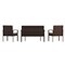 Emma and Oliver 4 Piece Patio Set with Steel Frame and Cushions - Outdoor Seating